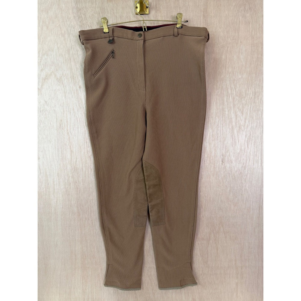 On Course SportRiders Brown Equestrian Breeches Riding Pants Women 34 Regular